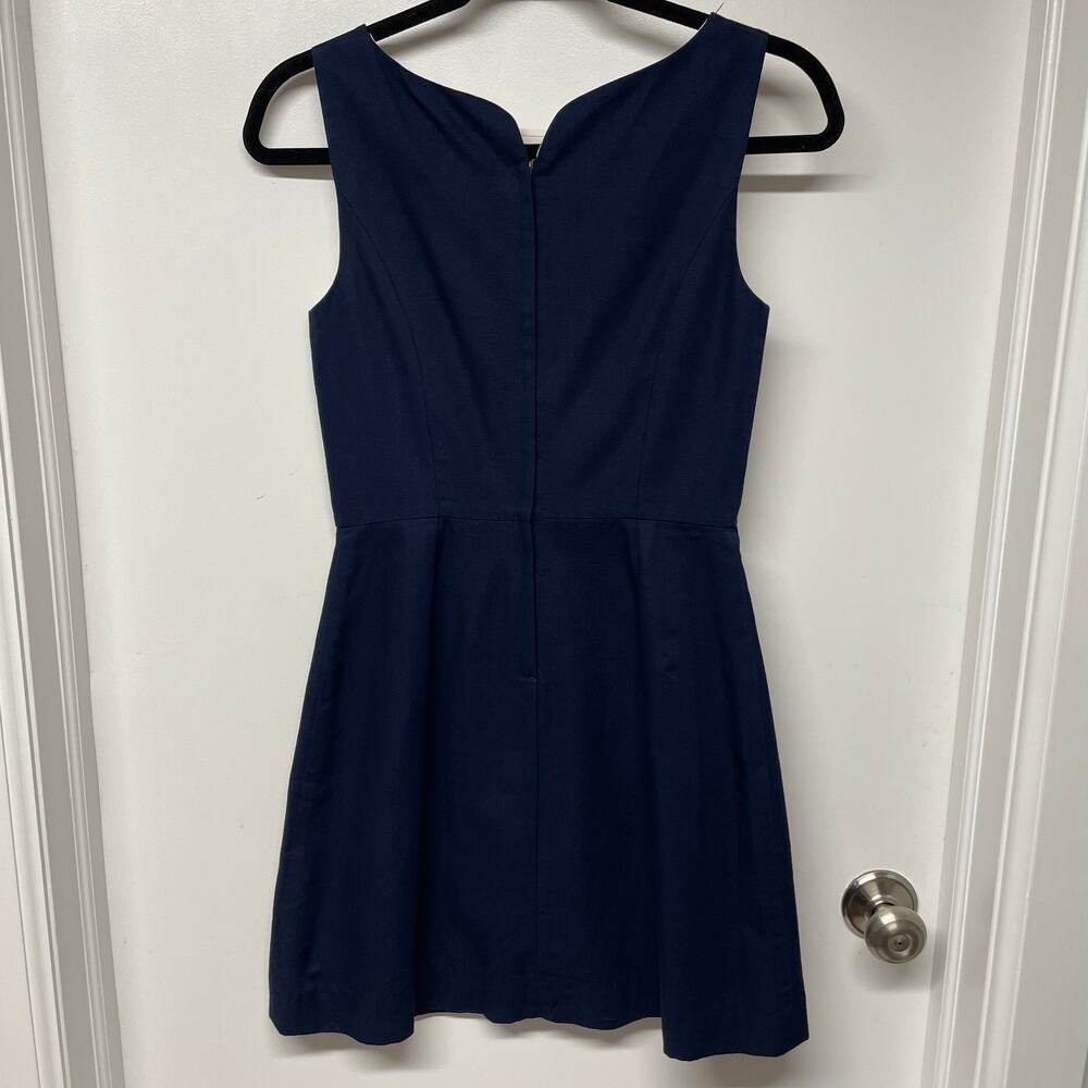 Lilly Pulitzer Wythe Navy Embellished Gold Beaded Shift Dress Size 00 - Picture 2 of 12